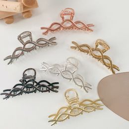 Metal Hair Claw Fashion Barrettes Ponytail Clip Women Bath Clamps Geometric Hairpins Girls Hair Accessories