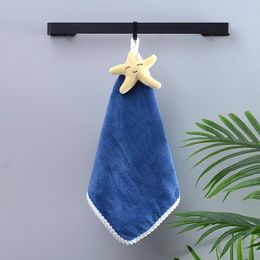 Towel 5pcs Fleece Hand Towels Adults Children Kitchen Bathroom 30x30 Cm Quick-Dry Highly Absorbent High Quality