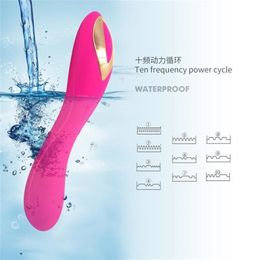 Sex toy s masager Penis Cock Massager Toy Mengqi Vibrating Stick Silicone Masturbator Women's Av 10 Frequency Adult Fun Products NZVU 8UJ1