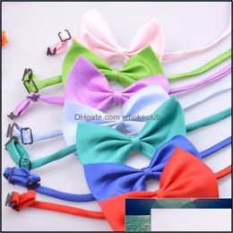 50 Pcs/Lot Mix Colours Pet Grooming Accessories Cat Dog Bow Tie Adjustable Bowtie Mticolor Products Drop Delivery 2021 Apparel Supplies Home