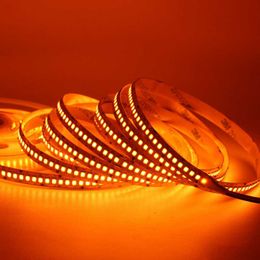 Strips LED Strip Light Orange Yellow Golden 120LEDs/m 240LEDs/m 2835 Flexible Tape Lamp Oragne Lights Decoration 5m/lotLED