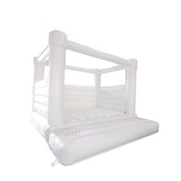 Mats White Bounce House Most popular PVC Inflatable wedding Bouncy Castle Jumping Bed Bouncer With Air Blower For party and events 811 E3