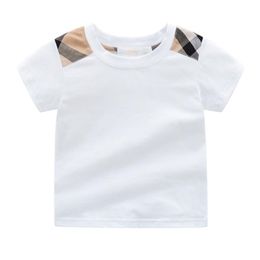 Boys Girls Sleeves Baby Cotton Tee Tops Summer Clothing Short Tees Toddler Stripe Tshirt Cute Children Clothes 220607