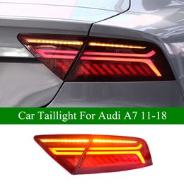 RS7 Car Turn Signal Tail Light For Audi A7 LED Taillight Assembly Rear Fog Brake Running Lights Automotive Accessories 2011-2018