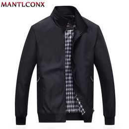 MANTLCONX New 2020 Casual Jacket Men Autumn Outerwear Mandarin Collar Quality Bomber Male Coat for LJ201013