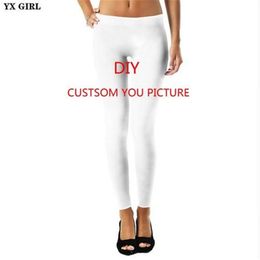 Tessffel Plus Size fashion 3d Print DIY custom design Leggings Women Casual s Legging Sex Pant 220707