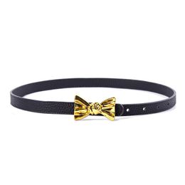 Belts European And American Foreign Trade Semi Manual Women's Belt Top Layer Cowhide Decorative Band Bow Thin Waist SealBelts