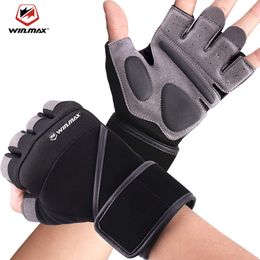 WIN.MAX Half Finger Fitness Gloves Palm Protect Non-Slip Weightlifting Dumbbell Horizontal Bar Training Gloves Gym Equipment 220422