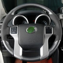 DIY Car Stitching Customized Steering Wheel Cover For Toyota Land Cruiser Prado 2700 Sew Interior Accessories