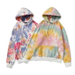 Fast Men's Clothing Autumn 21 New Tie Dyed Long Sleeved Hoodie for Men and Women Loose Fashion Brand Hiphop Couple