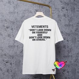 Tshirt Men Women High Quality Heterochromism Letters Reflective Vetements Tee Tops VTM Short Sleeve 220630