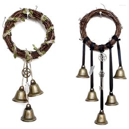 Cinturini per orologi Witch Bells Ghirlanda 2 pezzi Wiccan Magic Wind Chimes per la decorazione domestica Stregoneria Wicca Forniture 12Cm Ghirlanda Hele22