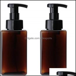 Packing Bottles Office School Business Industrial 450Ml 15Oz Foaming Soap Dispensers Petg Pump Bottle Refillable Container Travel Shampoo