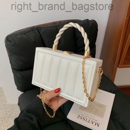 2021 Luxus Frauen kleine Box -Ketten -Crossbody -Tasche Marken Lady White Pink Handtaschen und Geldbörsen Clutch Evening Party Bag Mini Koffer W220810