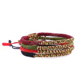 Lucky Charm Tibetan Thread Bracelets & Bangles For Women Men Handmade Knots Budda Colorful Rope Bracelets