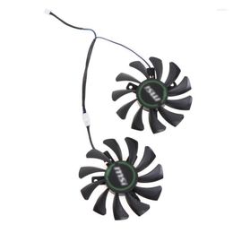 Fans & Coolings 2Pcs 75MM HA8010H12F-Z VGA Fan For MSI GeForce GTX 1650 SUPER VENTUS XS Graphics Card Cooling 2Pin 12V 0.5A DropshipFans