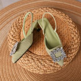 Wind Fairy Summer Fashion Rhinestone Sandals High Heels Gentle Women s All match Plussandals Pluandal 508 c