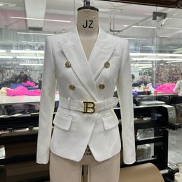 408 XXXL 2022 Milan Runawy Plus Size Brand Same Style Coat Black White Women's Outerwear Buuton Womens Jacket High Quality Fashion mansha