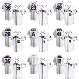 Na85 20th Anniversary Francisco Lindor Jerseys Javier Jacob deGrom Pete Alonso New Mike Piazza Dwight Gooden Keith Hernandez