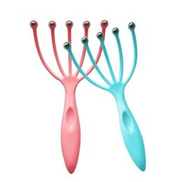 Claw Scalp Head Massage Ball Comb Magnetic Bead Scalp Stress Release Hair Brush Five Finger Manual Head Scratching Massage Tools Klauw Hoofdhuid Hoofdmassagekam