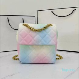 Designer- Fashion Flap Ladies Backpack Bags Shoulder Bags Gold Chains Classic Handbags Quilting Crossbody Bag