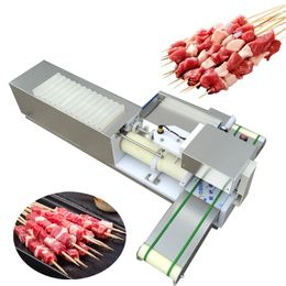Barbecue stringer machine for tofu squid vegetable roll meatballs desktop automatic meat stringing machine 110V 220V