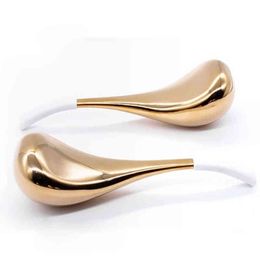 Ice Globes for Face 2PCS Luxury Rose Gold Cryo Sticks Roller Cold & Heat Relief Beauty Facial Massage Tools Birthday Gift220429