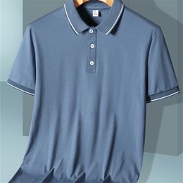 Summer Breathable Cotton Men Polo Shirts Short Sleeve Classic Solid Polos Men's Clothing Casual Golf Polo Tees Plus Size 7XL 8XL 220727
