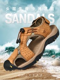 Large size 11 sandals men 2022 summer new breathable toe sandal outdoor leisure Casual beach shoes Cortez