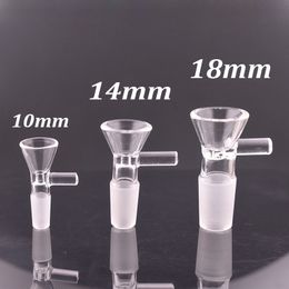 High Quality Glass Bowl for Hookah 10mm 14mm 18mm Male Joint Clear Funnel Bowls Smoking Piece Tool for Tobacco Bong Oil Dab Rig Burning