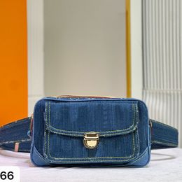 10A Mirror Quality Designer Denim Vintage Women Shoulder Bags Canvas Handbag Old Flower Underarm Bag Print Purse Backpack Gold Hardware Pouch M40995 LU1