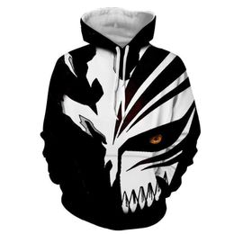 Men's Hoodies Sweatshirts Anime Style Bleach 3D Printed Hooded Sweatshirt MenWomen Casual Streetwear Pullover Hip Hop Hoodie Unisex Fashion Tops 230206
