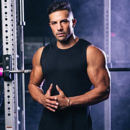 Cotton Sleeveless Shirts Sports Tank Top Men Fitness Shirt Bodybuilding Workout Gyms Vest undershirt W220426