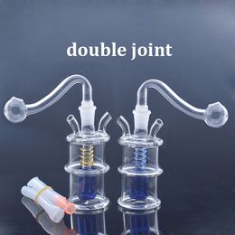 10mm joint Glass Bong oil burner pipe Small Bubbler Dab Rigs bong Used by many people with male Glass Oil Burner Pipe and Hose