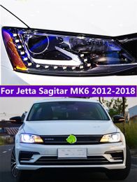 Car LED Headlights For Jetta 2012-18 MK6 Sagitar High Beam Turn Signal Daytime Running Lights