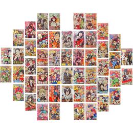 50-teiliges ästhetisches Wand-Collage-Druck-Set, buntes Anime-Manga-Panel-Set für Jungen, Kunstdrucke, Wohnzimmer, Schlafzimmer, Dekor, W220425