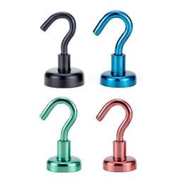 Hooks & Rails Household Metal Plated Magnet Hook Magnetic Strong Iron-absorbing Colour Electroplating HookHooks