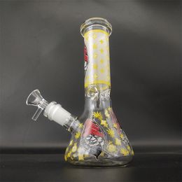 8 Inch Yellow Smoking Monkey Gorilla Glass Beaker Bong Hookah Water Pipe Dab Rig Percolator Glass