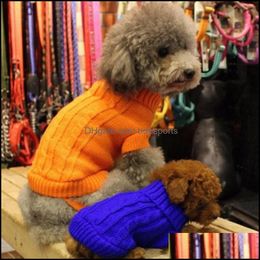 Dog Apparel Supplies Pet Home Garden Cat Sweater Knit Jumper Hoody Puppy Coat Jacket Winter Warm Clothes Apperal Clothing Drop Delivery 20