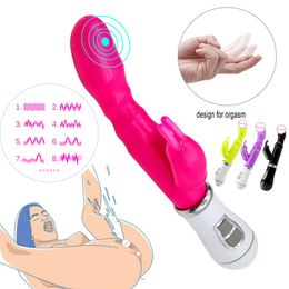 Female Double Rod Dildo Vibrator Magic Wand sexy Toy Masturbation Rabbit Adult 18 Product for Women Couple