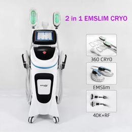 2 IN 1 HIEMT 360 cryolipolysis slimming machine fat freezing weight loss cavitation RF body sculpt fat reduction