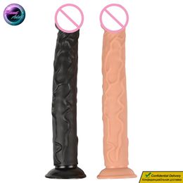 35cm Large Soft PVC Dildo Realistic Penis Women Masturbator Suction-Cup Stand Pussy Vagina Masturbation sexy Toys for Female Gay