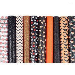 Keychains Sheets Halloween Faux Leather Theme Synthetic Fabric For Earrings Headbands Crafts MakingKeychains Fier22