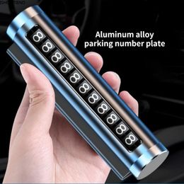 Interior Decorations Automobiles Temporary Parking License Plate Telephone Metal Moving Aluminum Alloy Number Ornaments Car AccessoriesInter