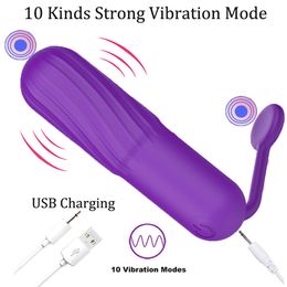 USB Bullet Vibrator Rechargeable Mini Small Strong Vibrating Egg Vagina Ball G spot Massager Adult Toys sexy Vibrators For Women