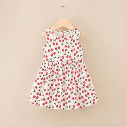 100% Cotton Baby Girl Dress Summer Children Clothes Sleeveless Cloth Kids Princess Party Fashion Dresses Outfit Clothing 1025 E3
