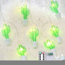 Strings Cactus Led String Lights Fairy Garden Garland Curtain Lamp 2022 Christmas Decoration Living Room Hoilday Halloween Party OutdoorLED