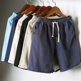 MrGB Fashion Cotton Line Shorts Men Summer Beach Casual Shorts Solid Baggy Basic Pockets Shorts Streetwear Men's Clothing 220507