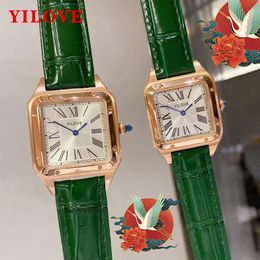 Luxury Designer Classic Fashion Square Dial Watch Quartz Leather Strap Sapphire Glass Waterproof Clock Multifunctional Couple Men And Women Wristwatch
