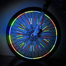 -Tiras 12pcs luces de bicicleta llanta de rueda